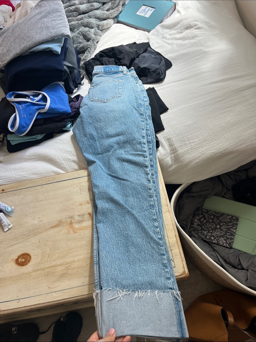 Abercrombie & Fitch Light Blue Straight-Leg Jeans